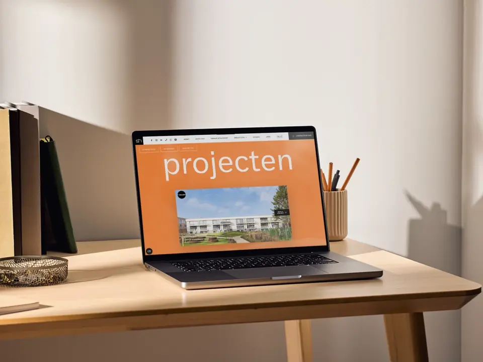 Website van Smarthome op een laptop